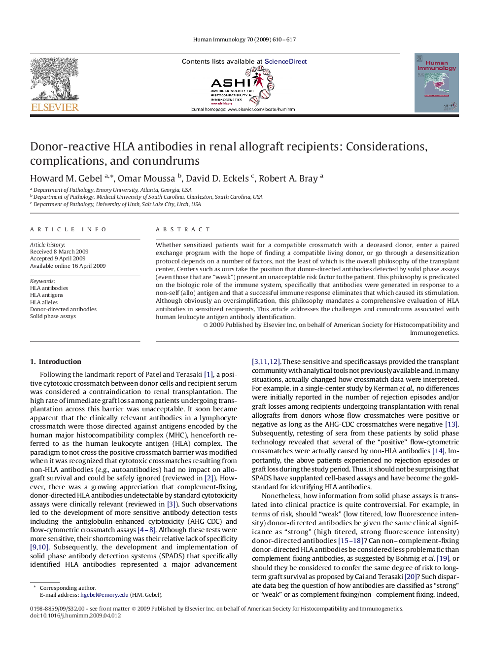 Donor-reactive HLA antibodies in renal allograft recipients: Considerations, complications, and conundrums