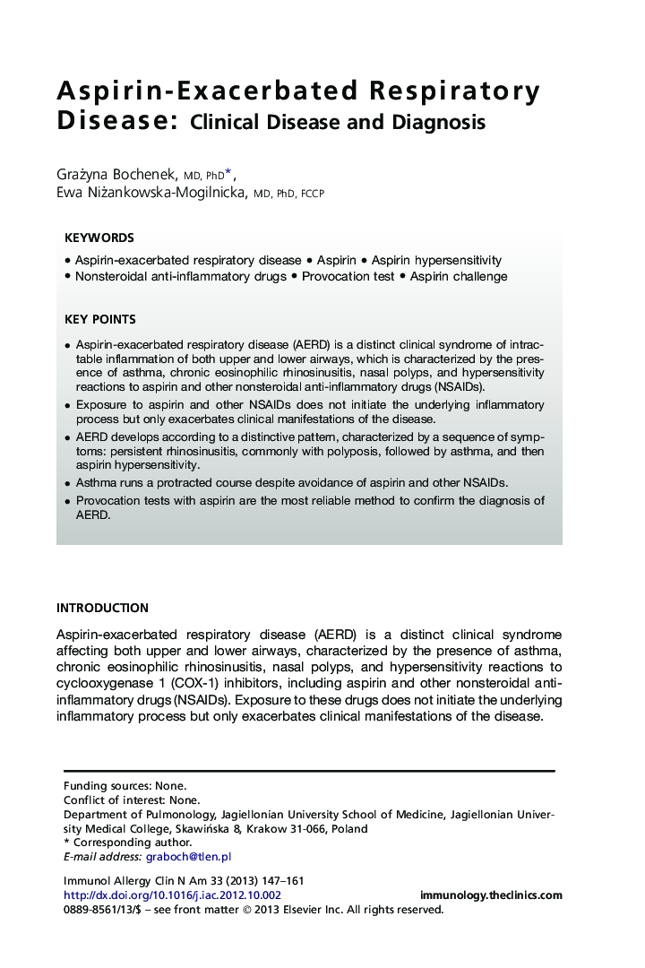 Aspirin-Exacerbated Respiratory Disease