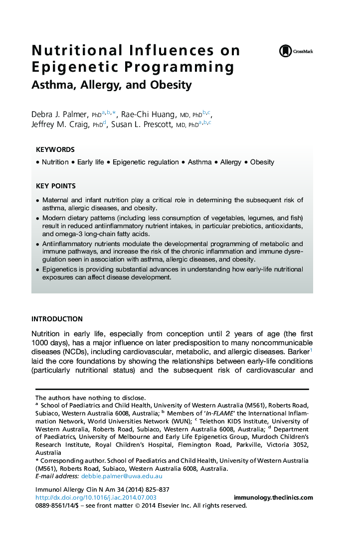 Nutritional Influences on Epigenetic Programming