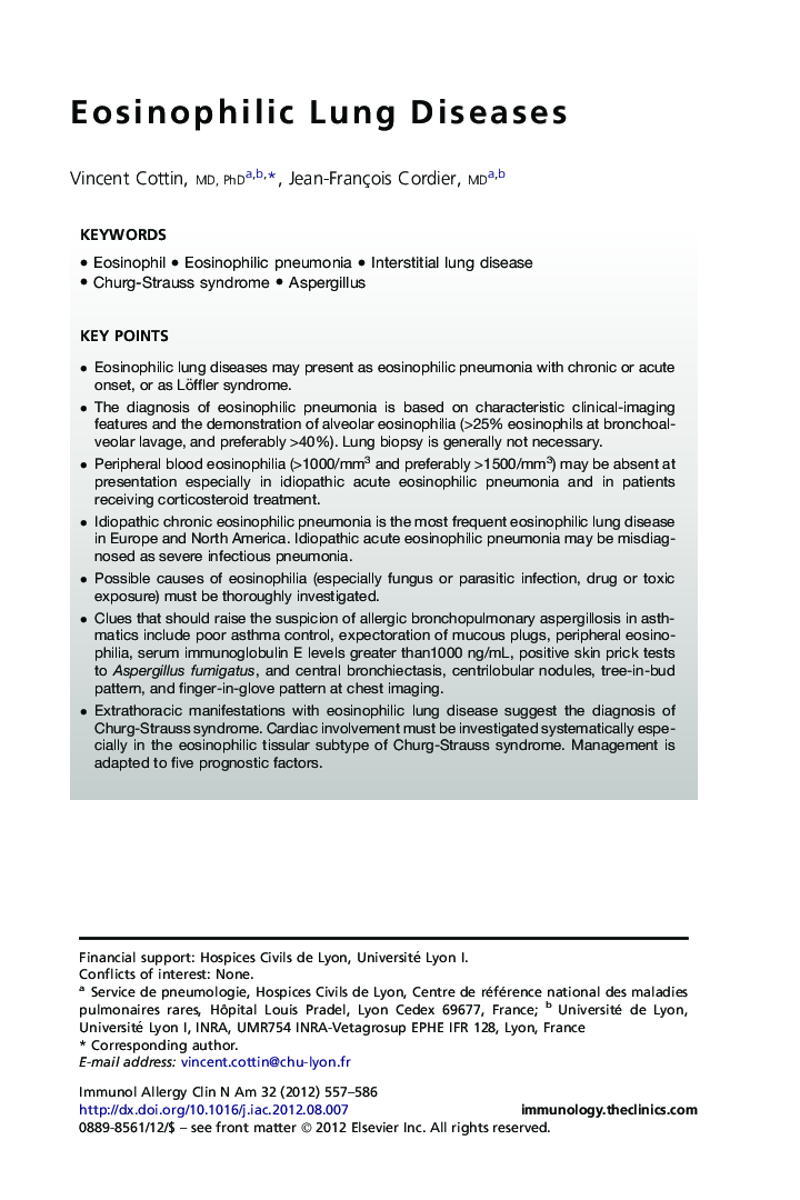 Eosinophilic Lung Diseases