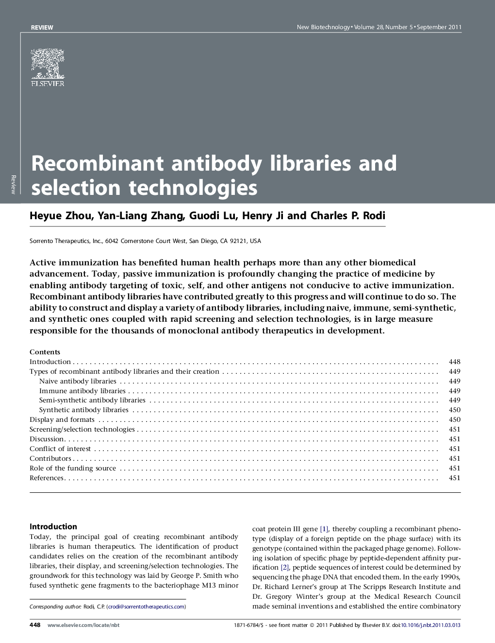 Recombinant antibody libraries and selection technologies