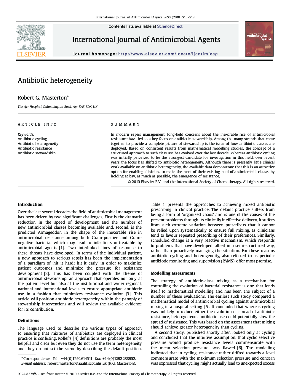 Antibiotic heterogeneity