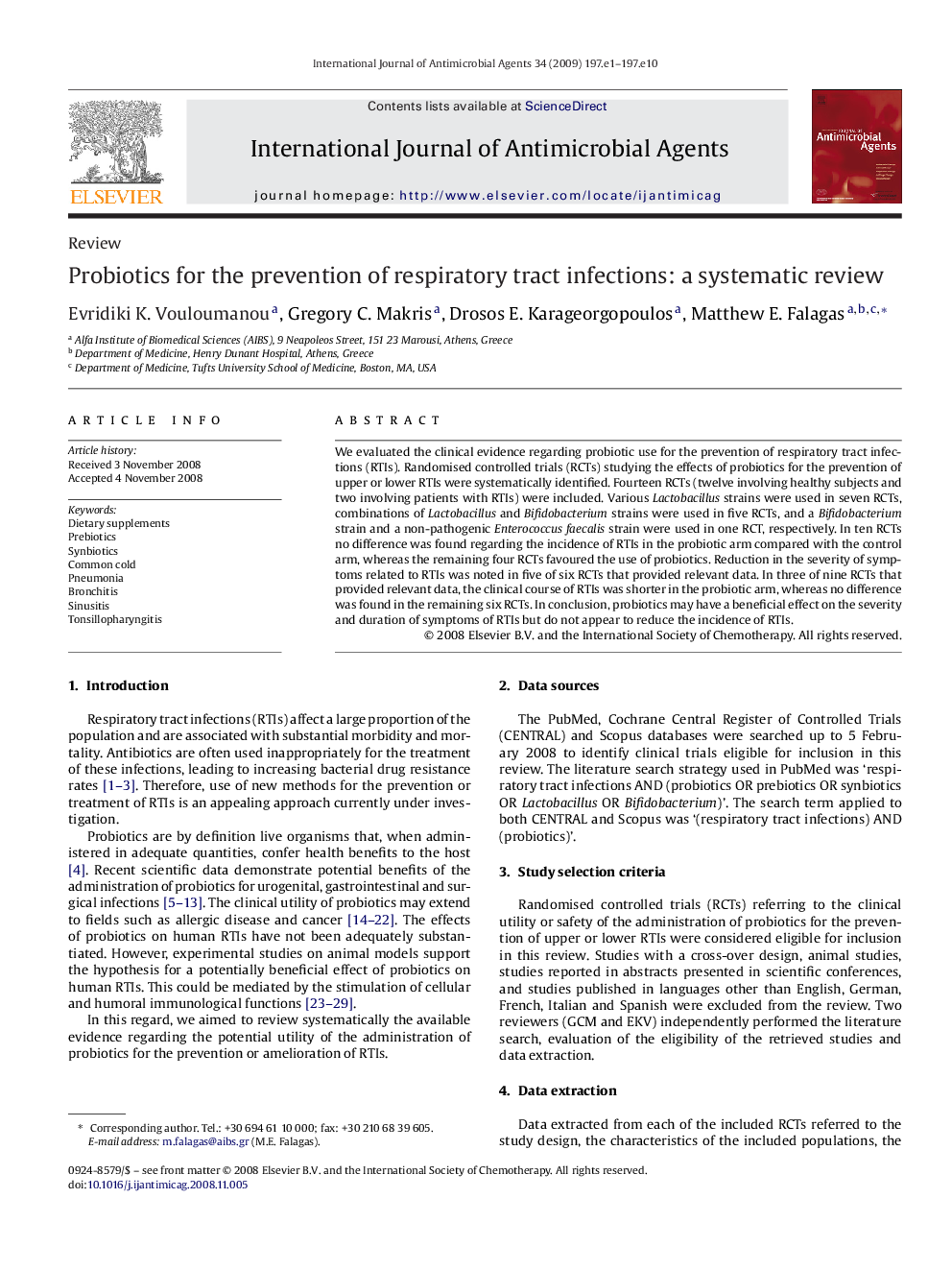 Probiotics for the prevention of respiratory tract infections: a systematic review