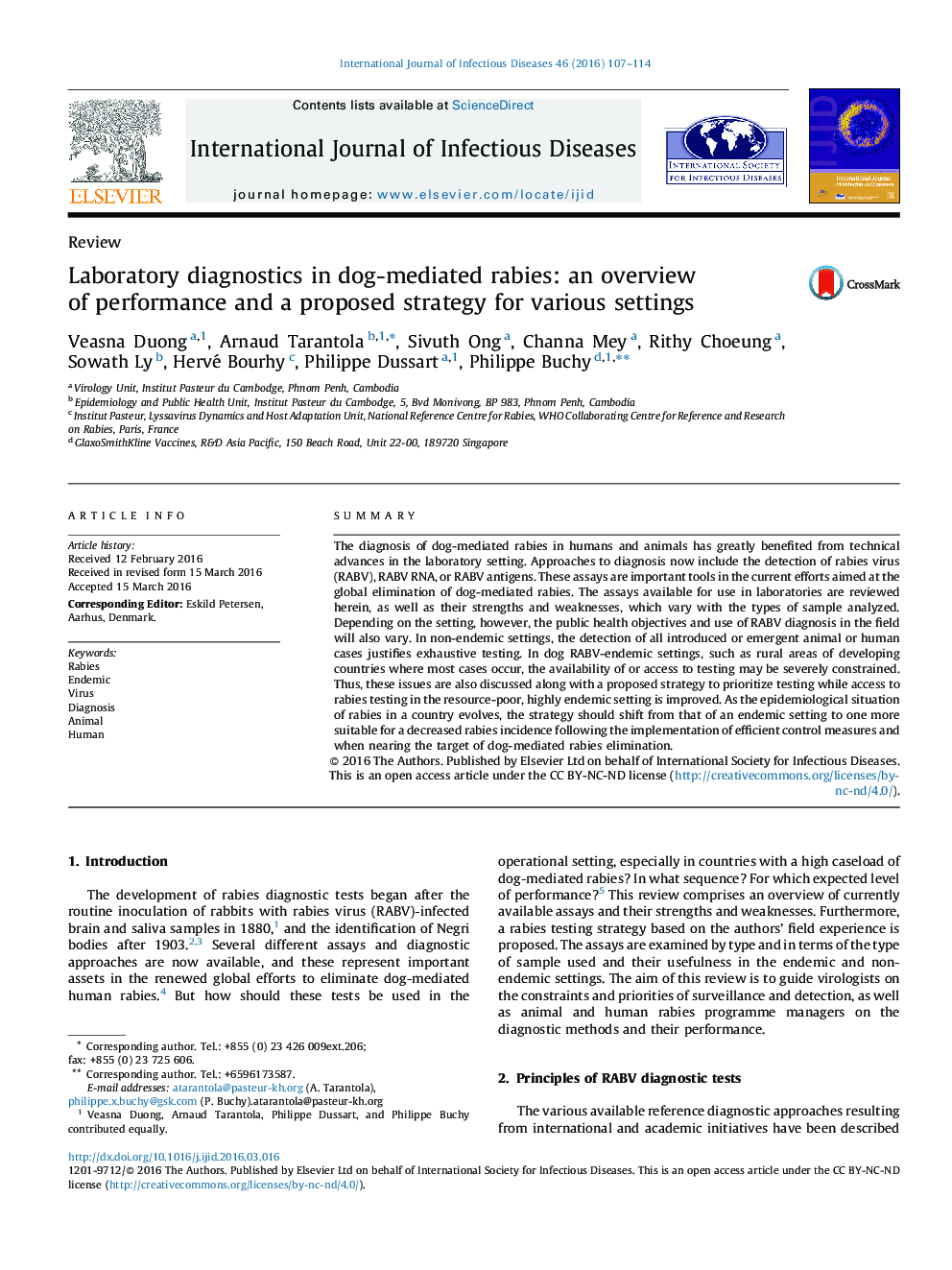 Laboratory diagnostics in dog-mediated rabies: an overview of performance and a proposed strategy for various settings