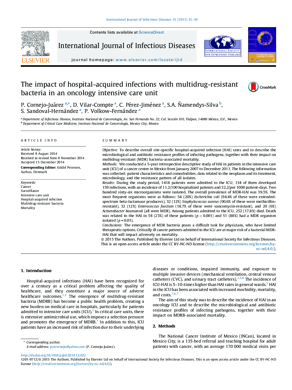 The impact of hospital-acquired infections with multidrug-resistant bacteria in an oncology intensive care unit