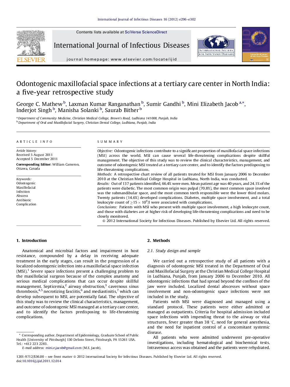 Odontogenic maxillofacial space infections at a tertiary care center in North India: a five-year retrospective study