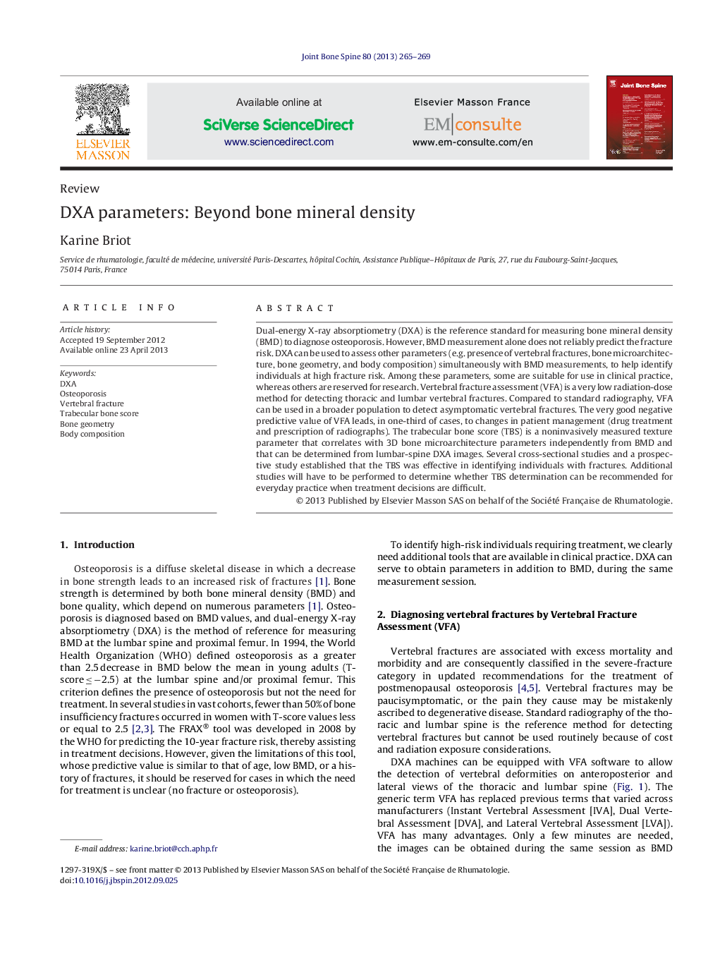 DXA parameters: Beyond bone mineral density