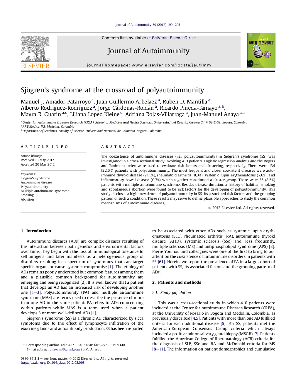 Sjögren’s syndrome at the crossroad of polyautoimmunity