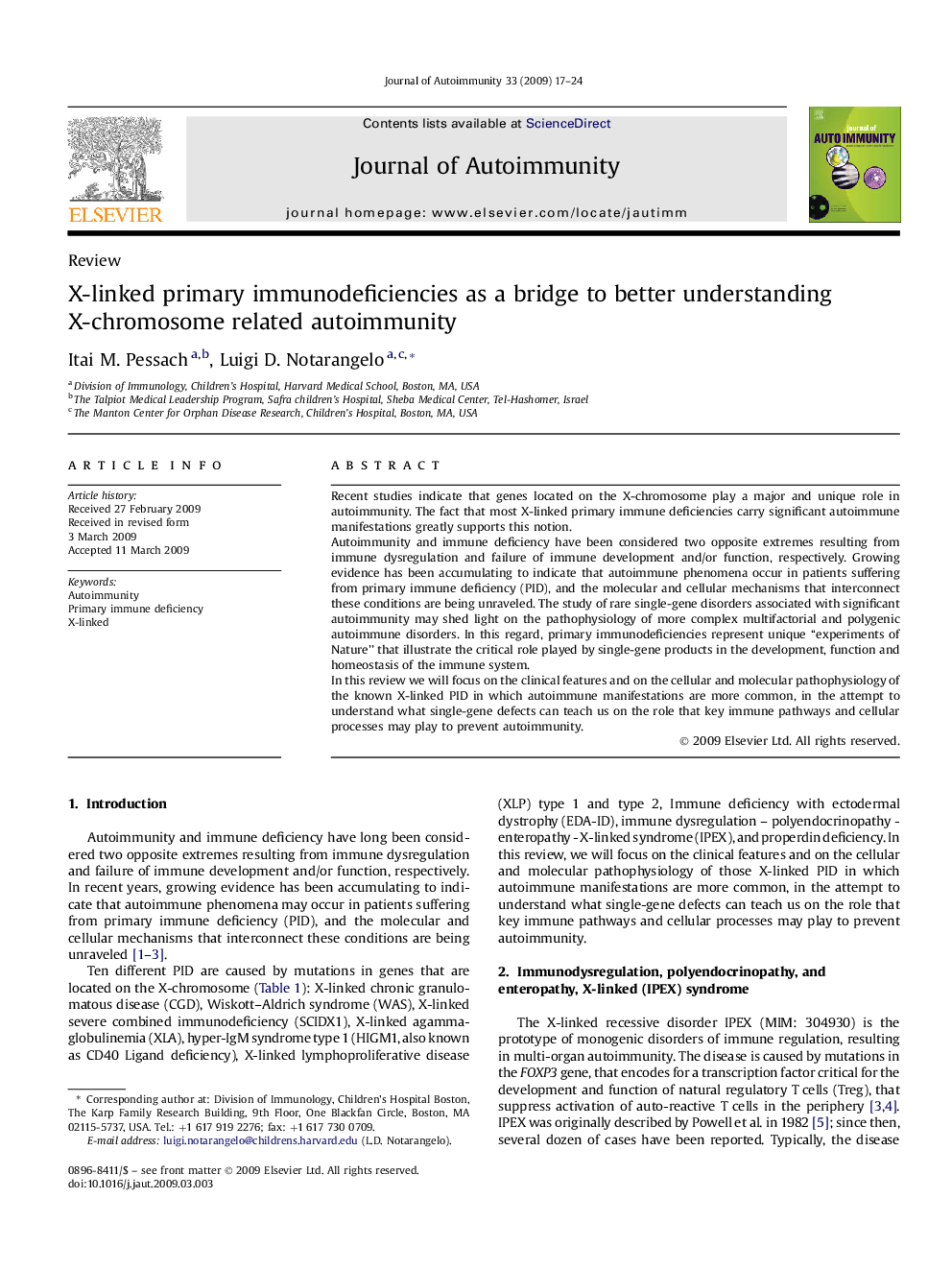 X-linked primary immunodeficiencies as a bridge to better understandingX-chromosome related autoimmunity