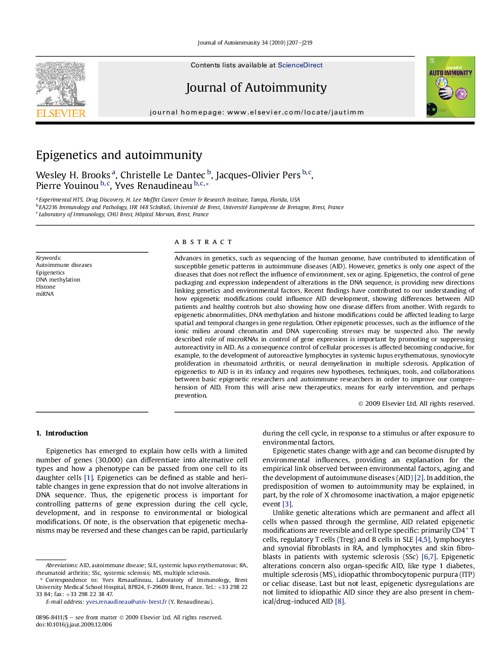 Epigenetics and autoimmunity