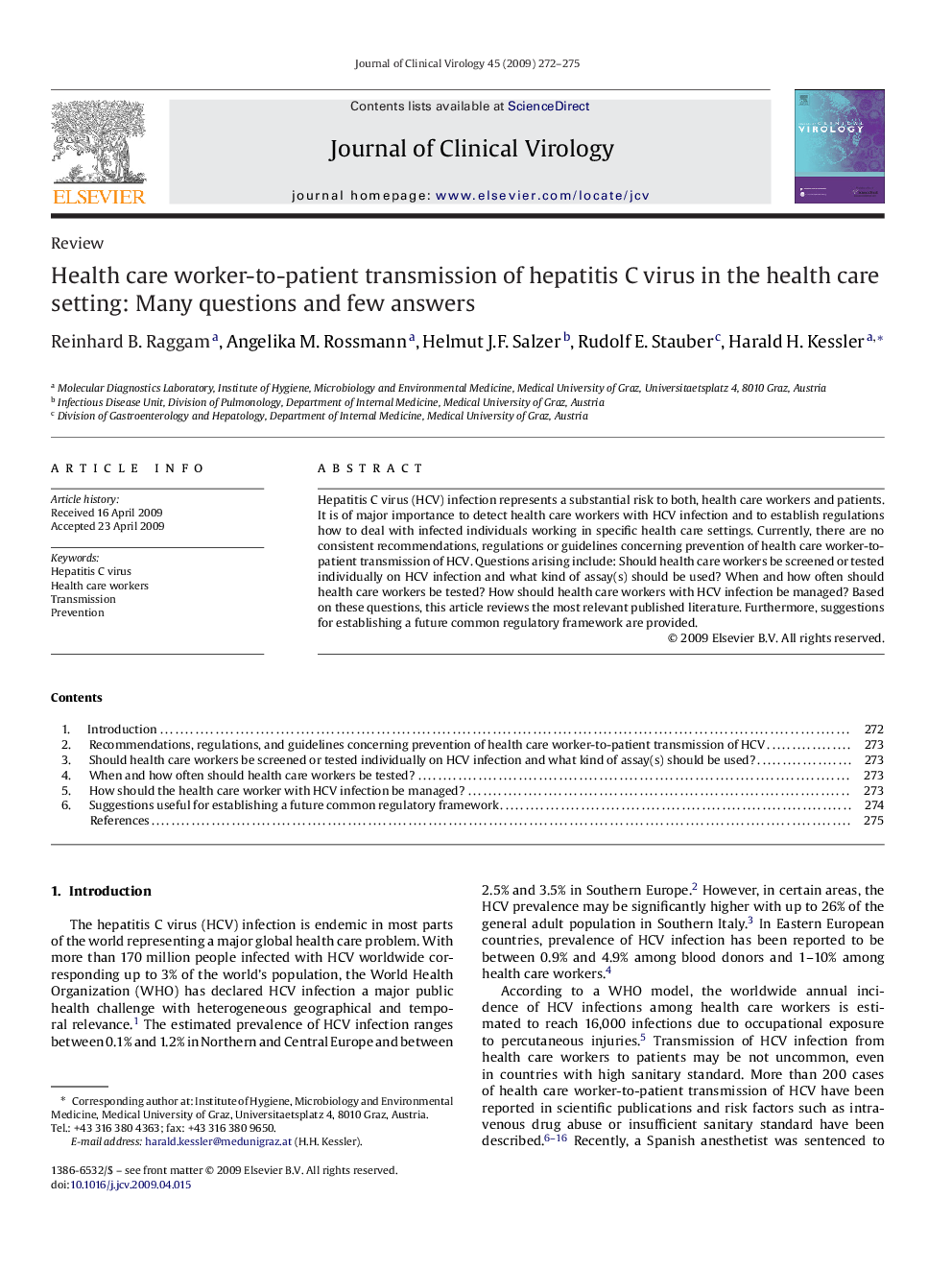 Health care worker-to-patient transmission of hepatitis C virus in the health care setting: Many questions and few answers