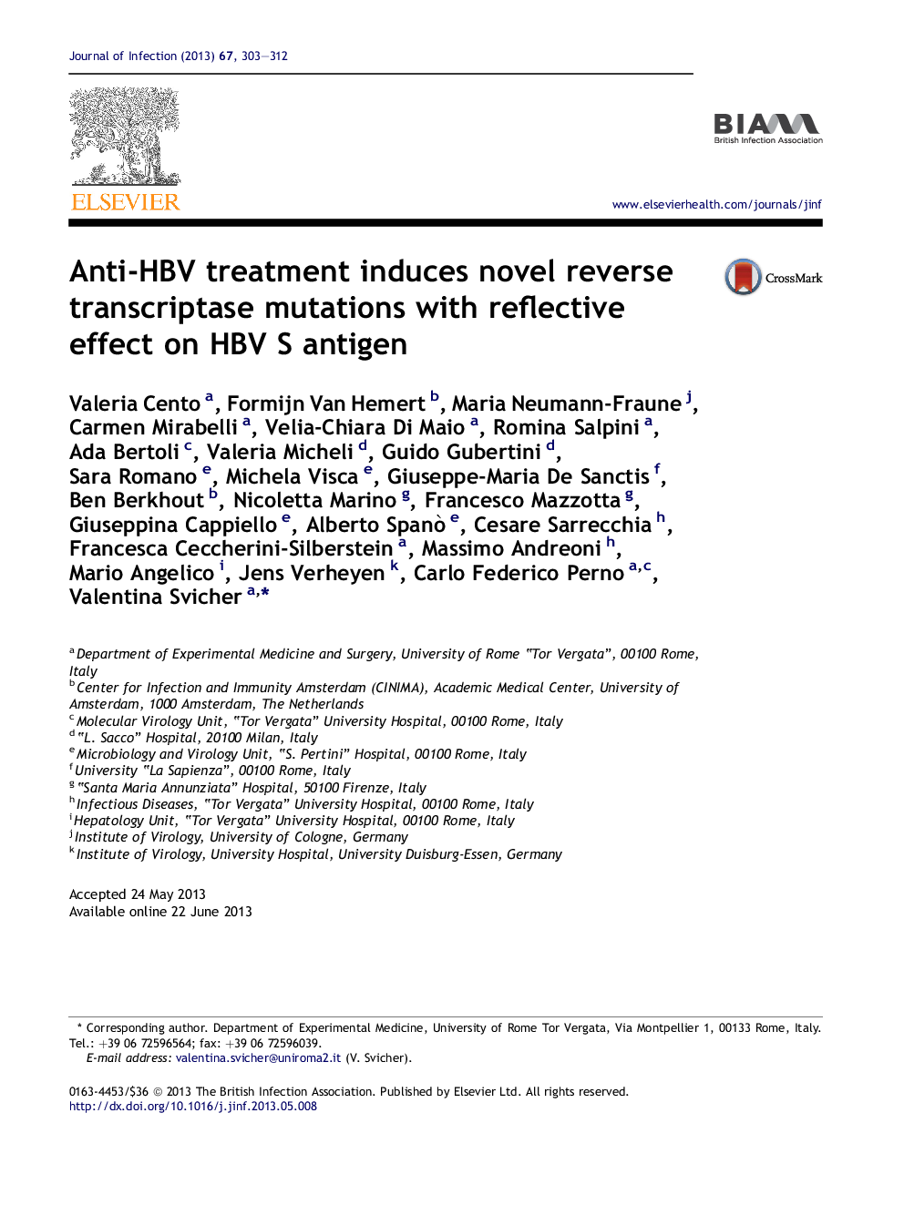 Anti-HBV treatment induces novel reverse transcriptase mutations with reflective effect on HBV S antigen