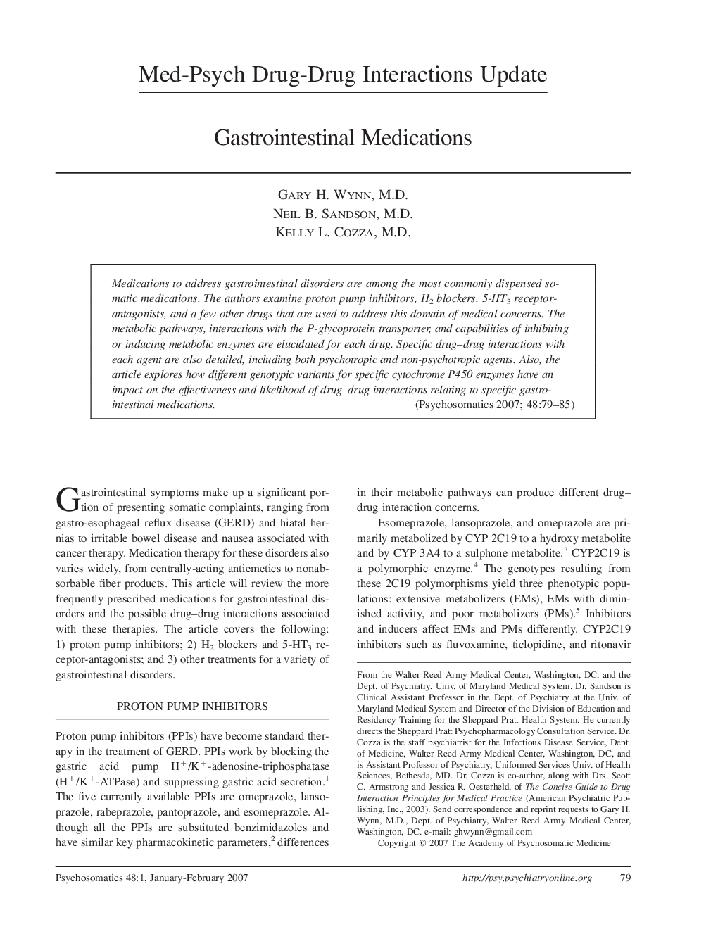 Gastrointestinal Medications