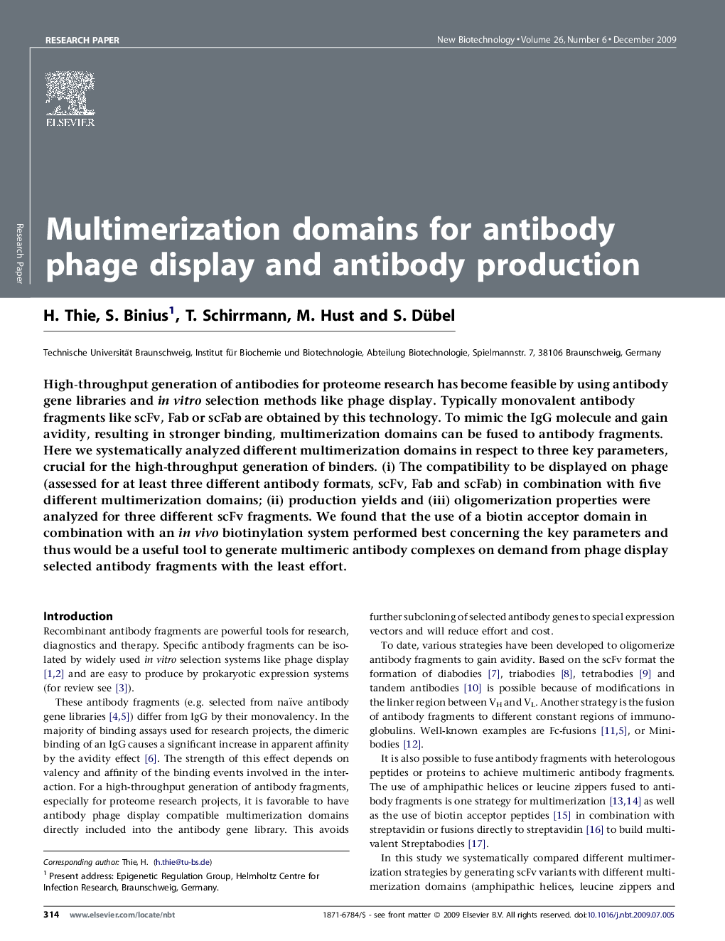 Multimerization domains for antibody phage display and antibody production