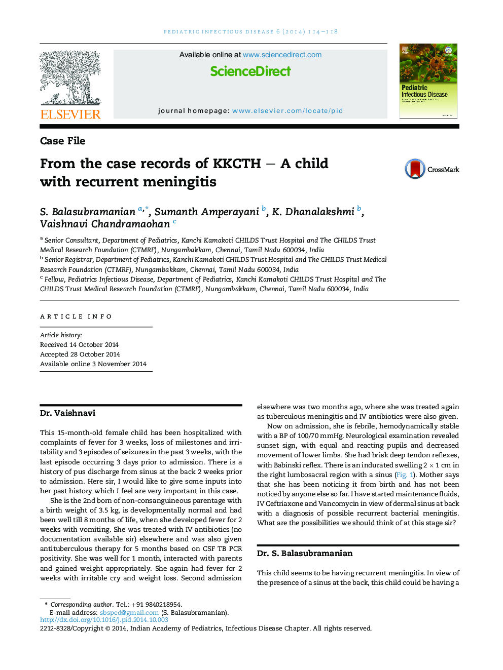 From the case records of KKCTH - A child with recurrent meningitis