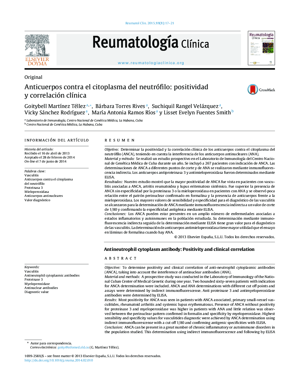 آنتیبادی علیه سیتوپلاسم نوتروفیل: مثبت و همبستگی بالینی 