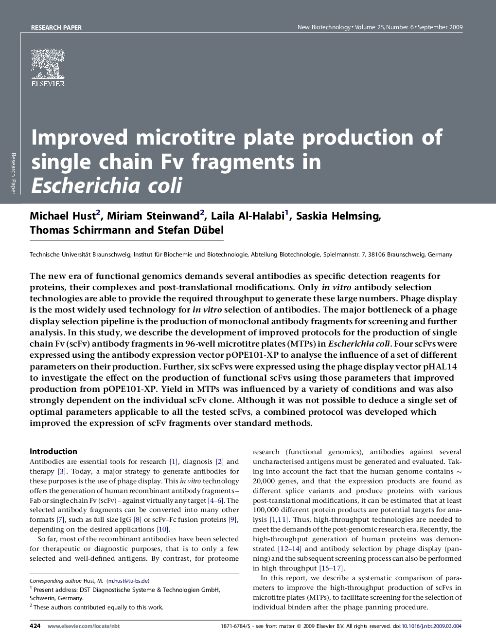 Improved microtitre plate production of single chain Fv fragments in Escherichia coli
