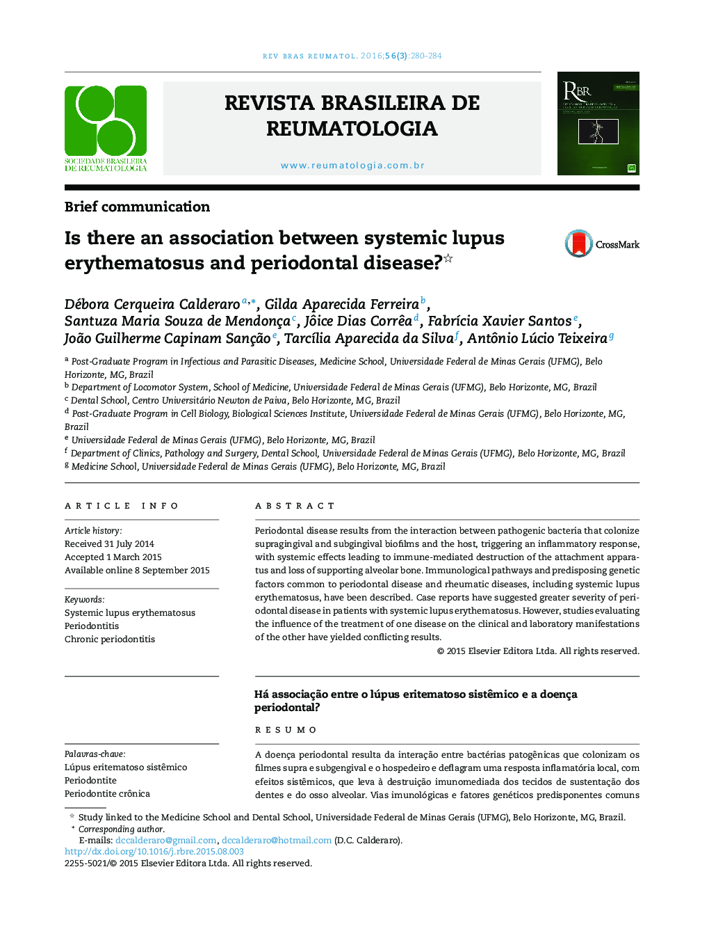 Is there an association between systemic lupus erythematosus and periodontal disease? 