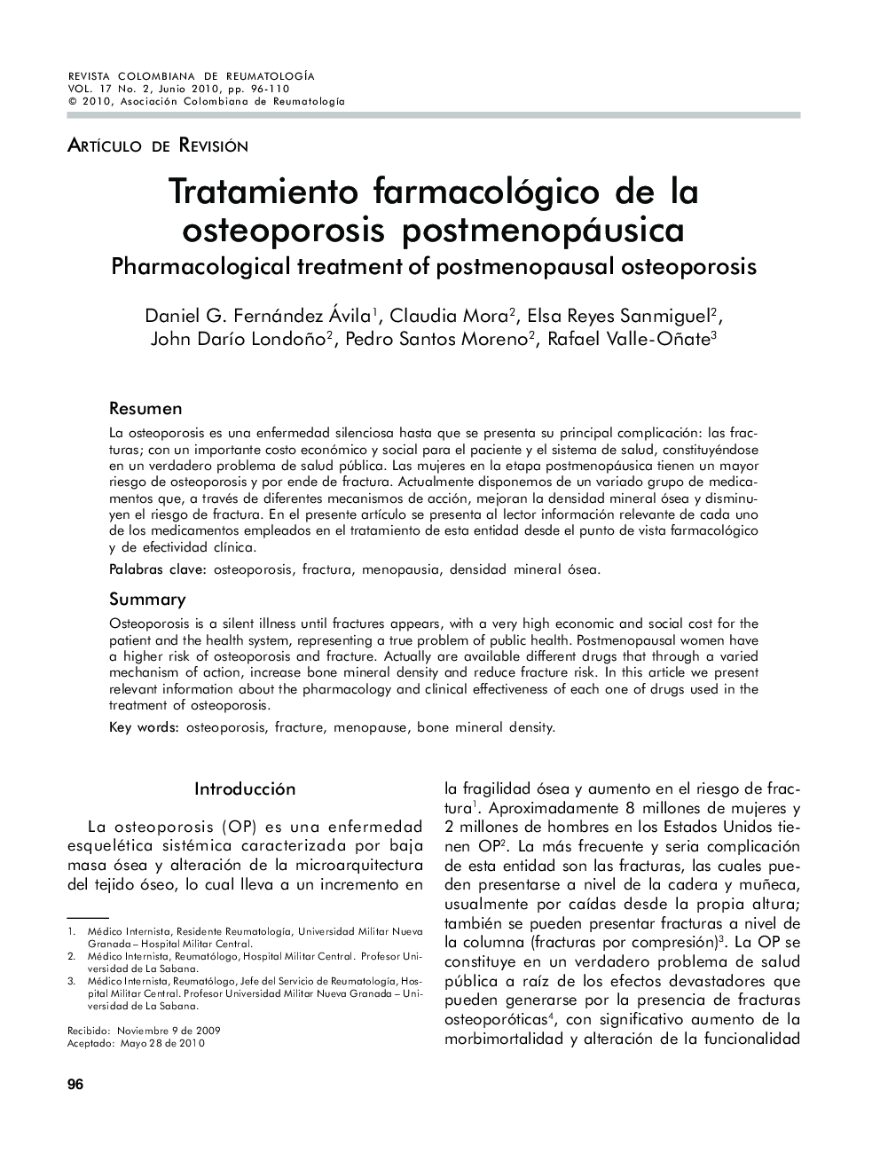 Tratamiento farmacológico de la osteoporosis postmenopáusica
