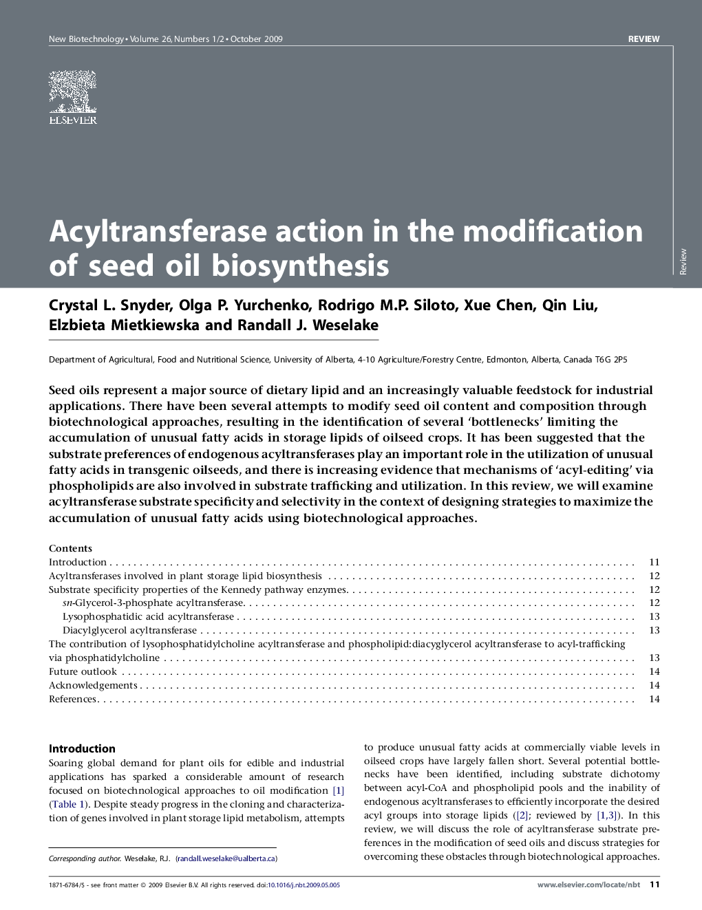 Acyltransferase action in the modification of seed oil biosynthesis