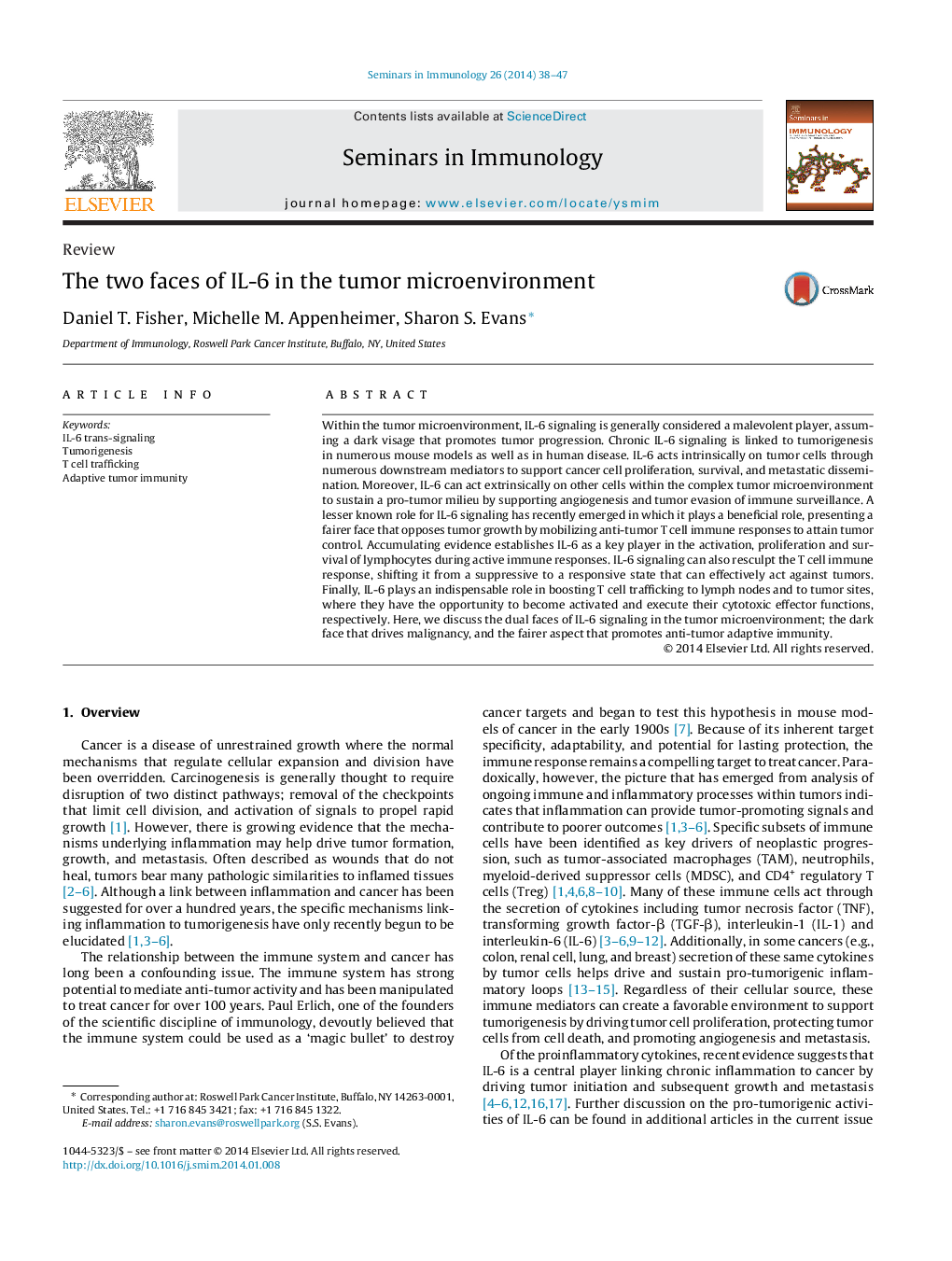 The two faces of IL-6 in the tumor microenvironment