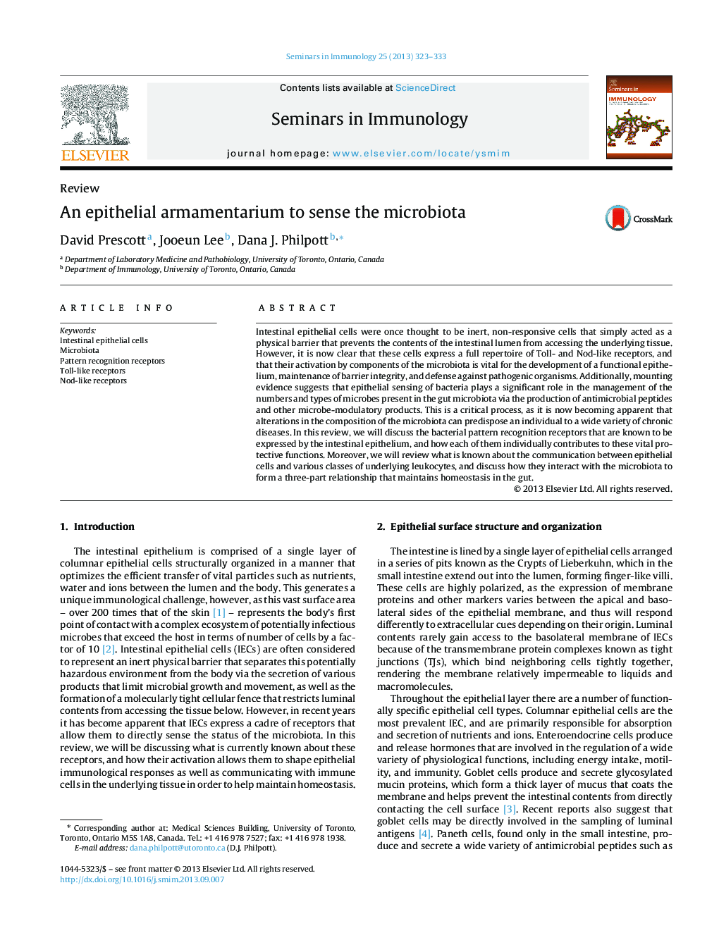 An epithelial armamentarium to sense the microbiota