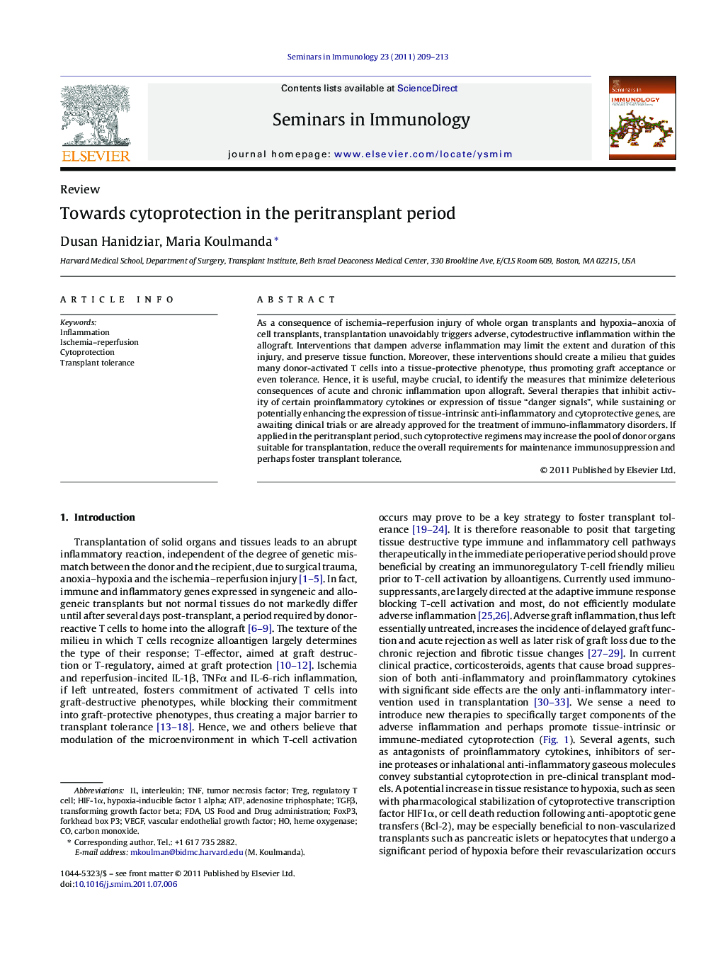 Towards cytoprotection in the peritransplant period