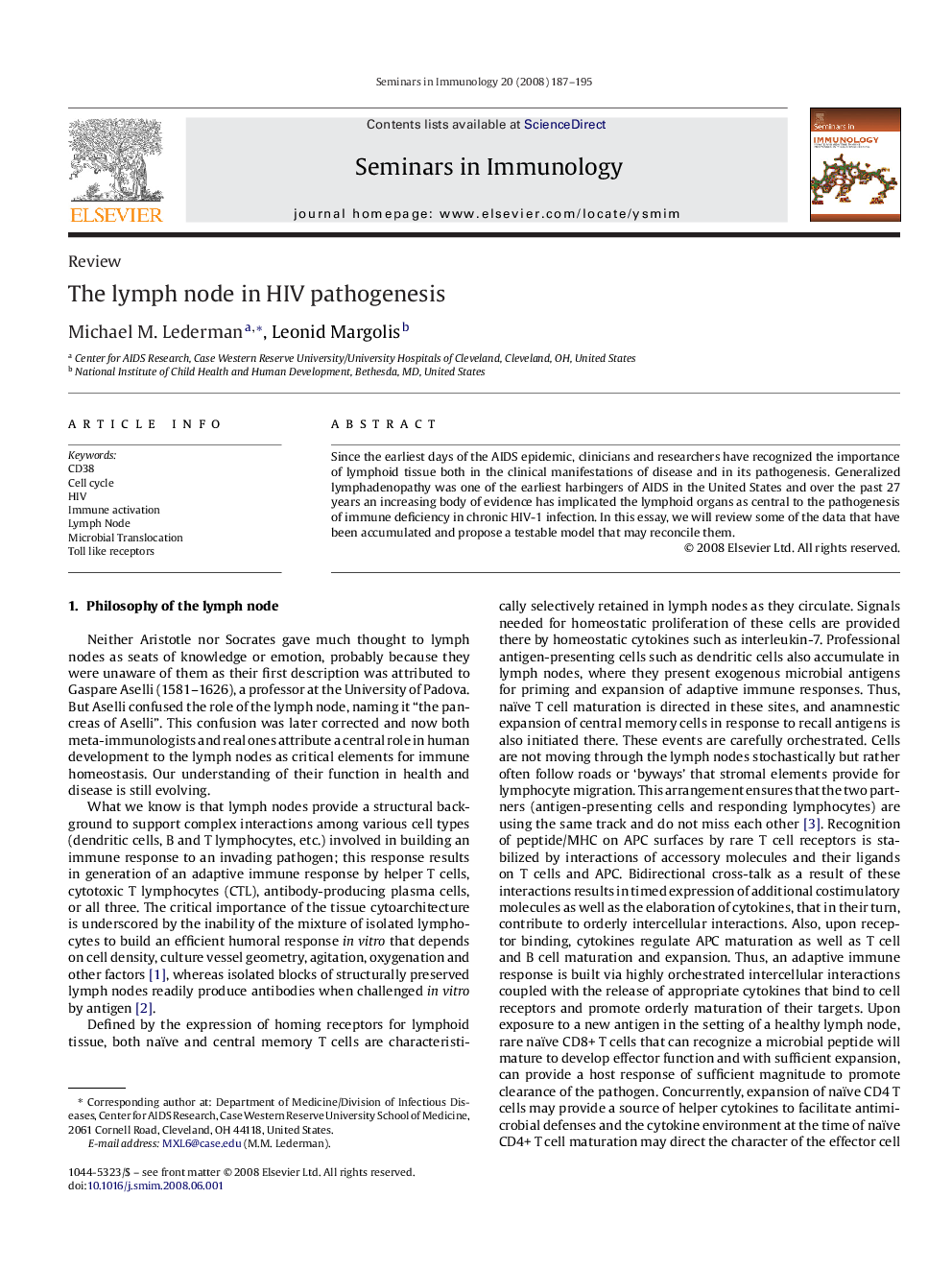 The lymph node in HIV pathogenesis