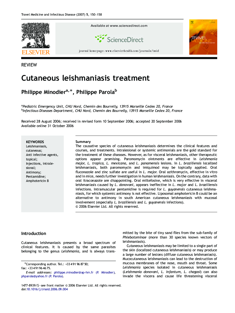 Cutaneous leishmaniasis treatment