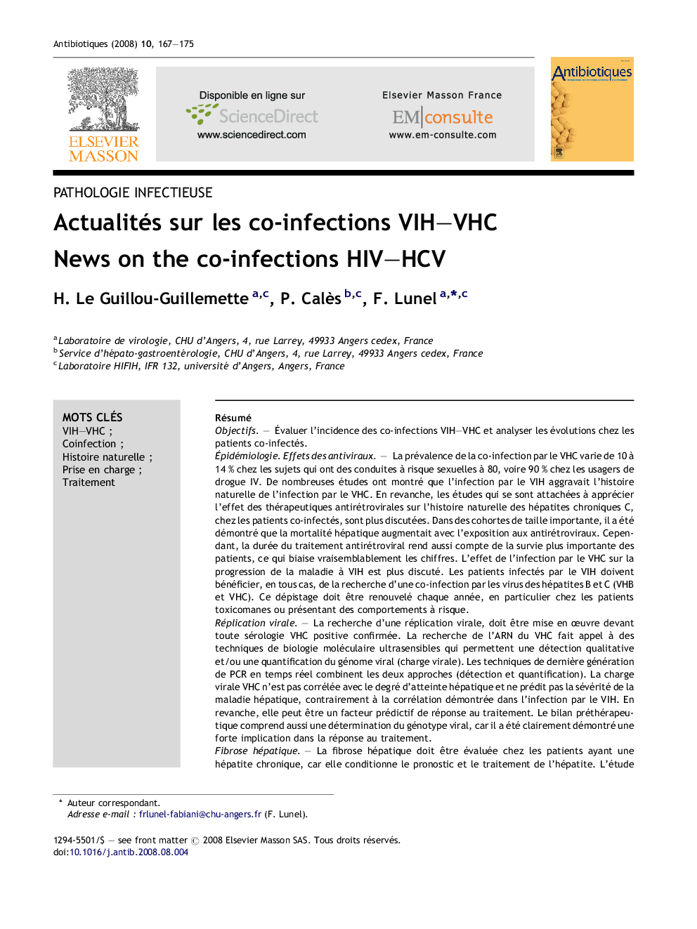 Actualités sur les co-infections VIH-VHC