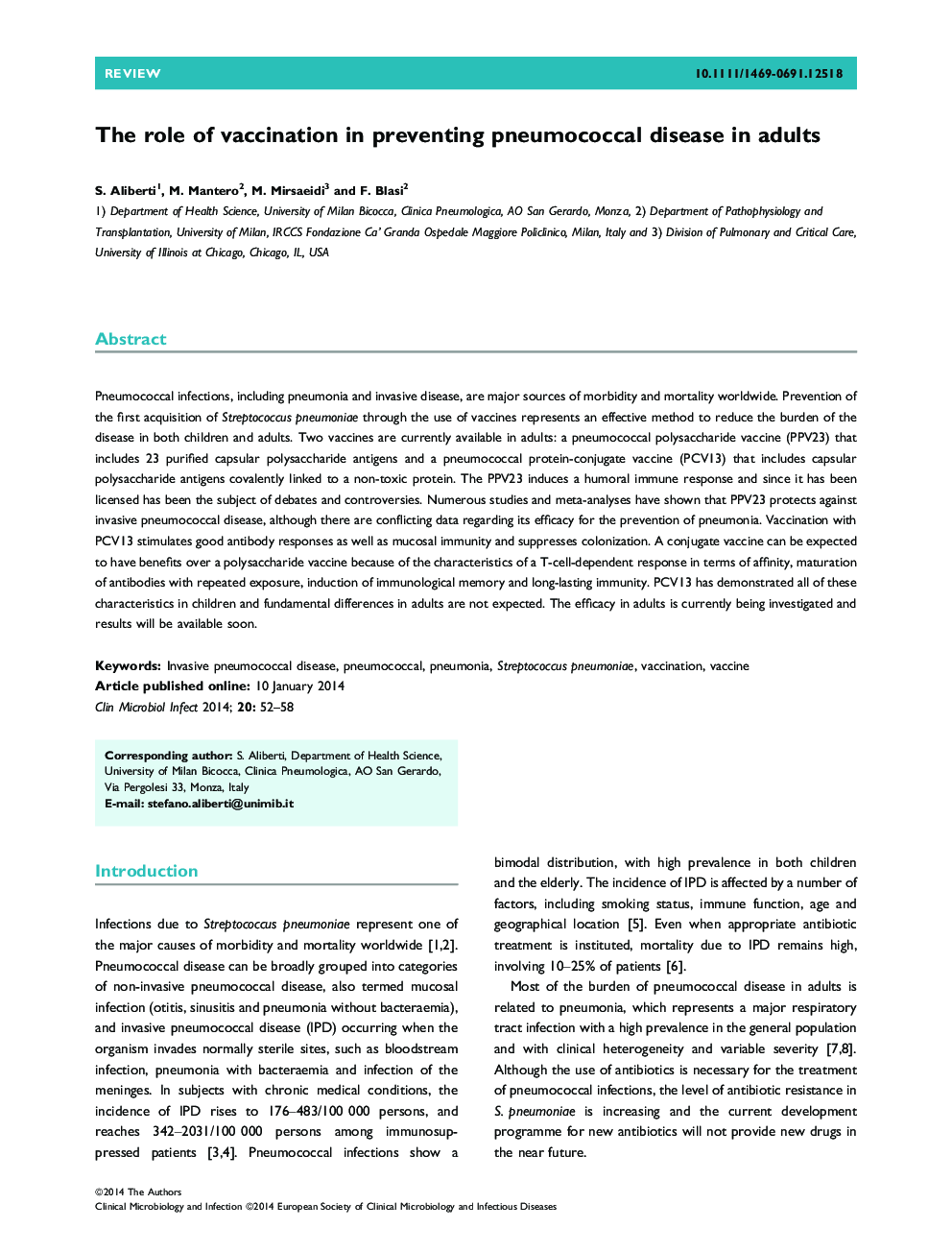 The role of vaccination in preventing pneumococcal disease in adults 