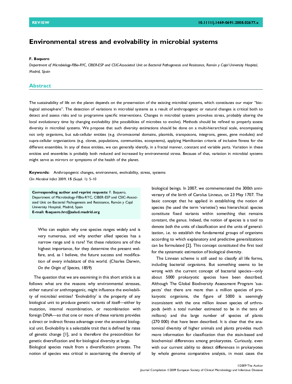 Environmental stress and evolvability in microbial systems