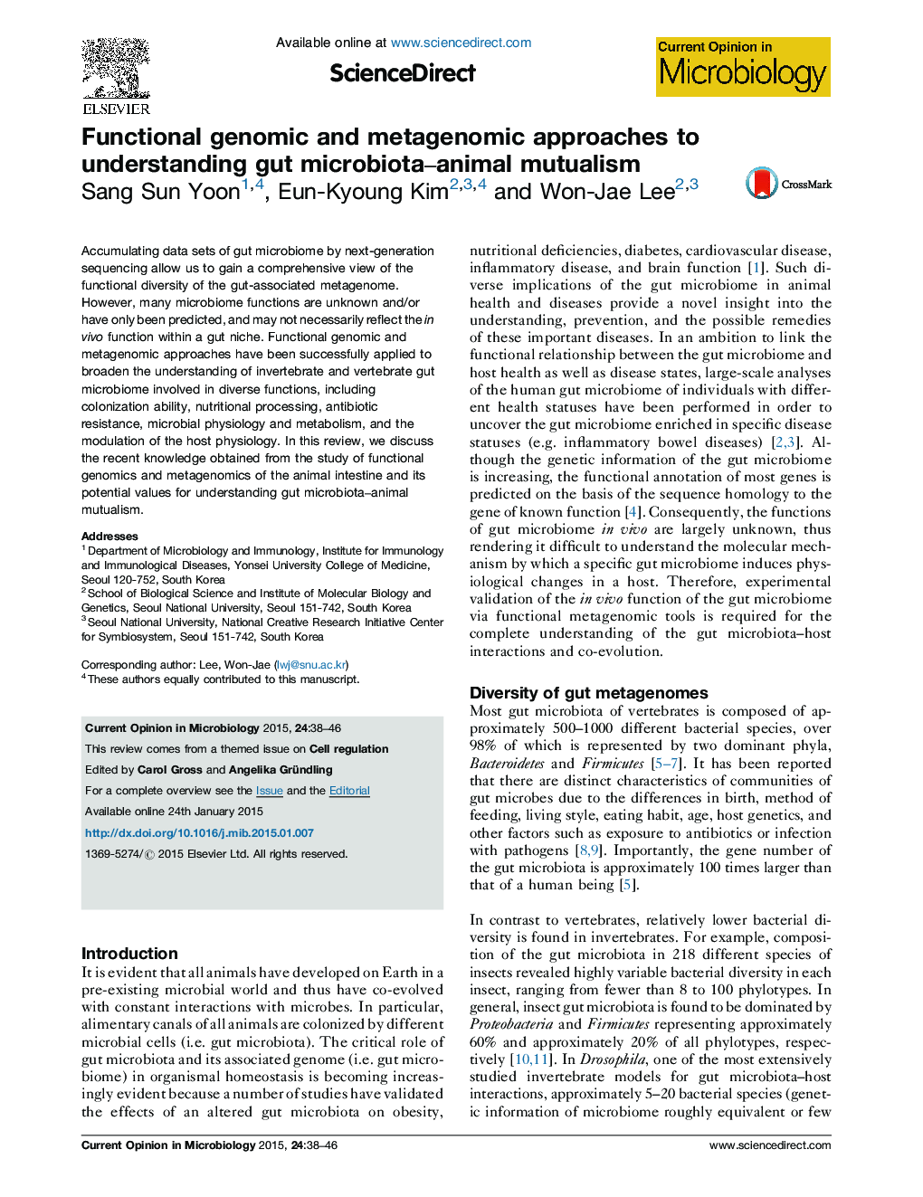 Functional genomic and metagenomic approaches to understanding gut microbiota–animal mutualism