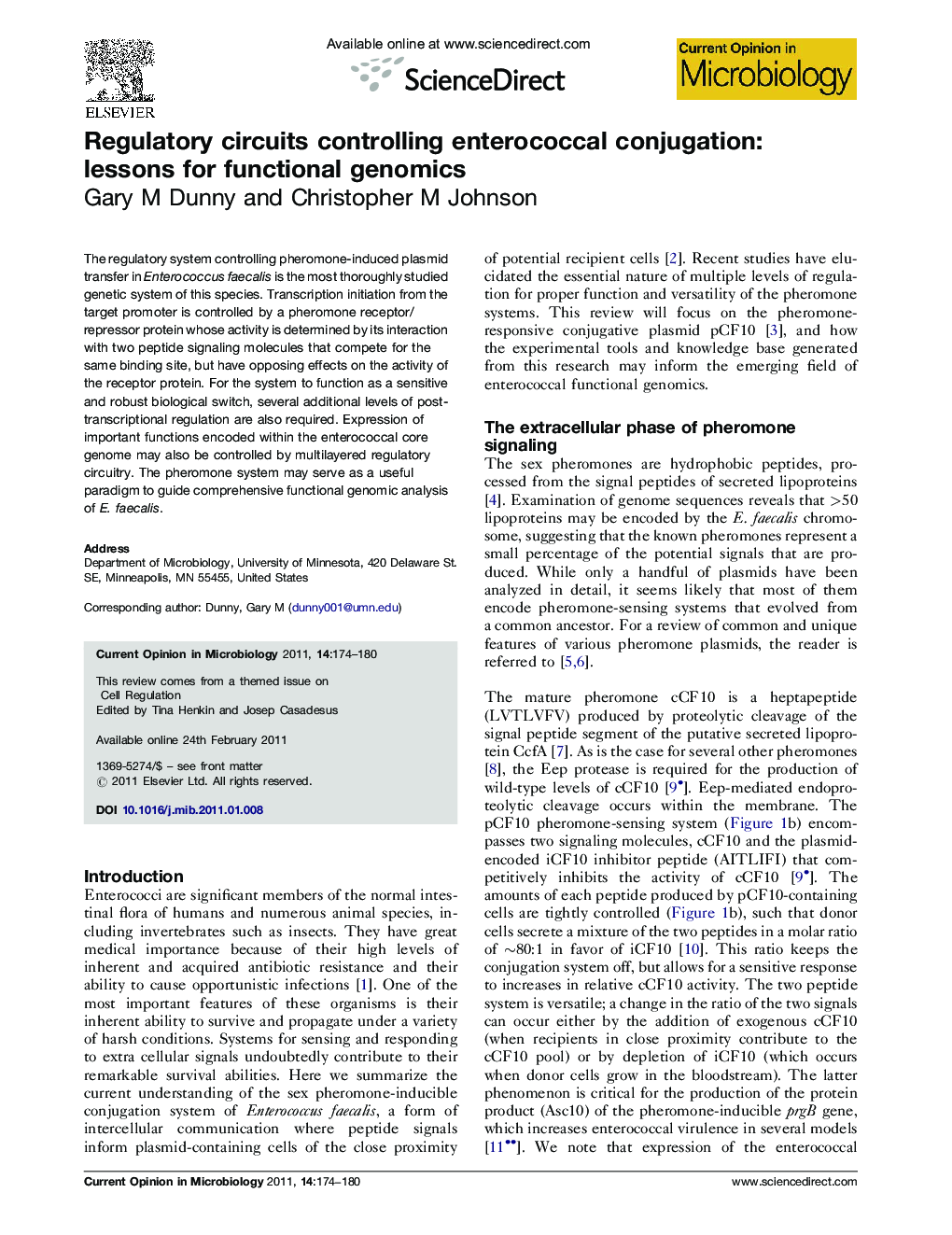 Regulatory circuits controlling enterococcal conjugation: lessons for functional genomics