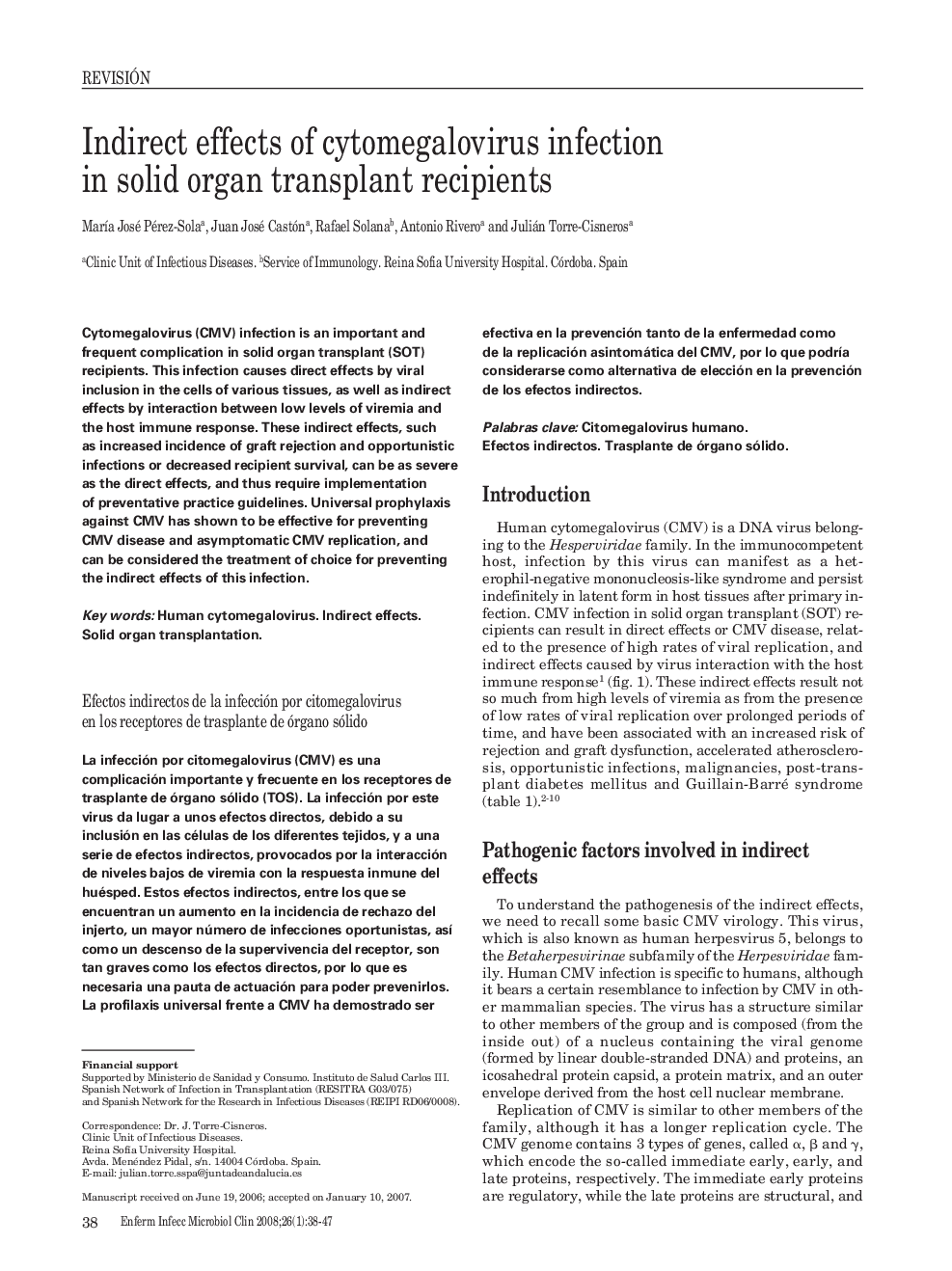 Indirect effects of cytomegalovirus infection in solid organ transplant recipients