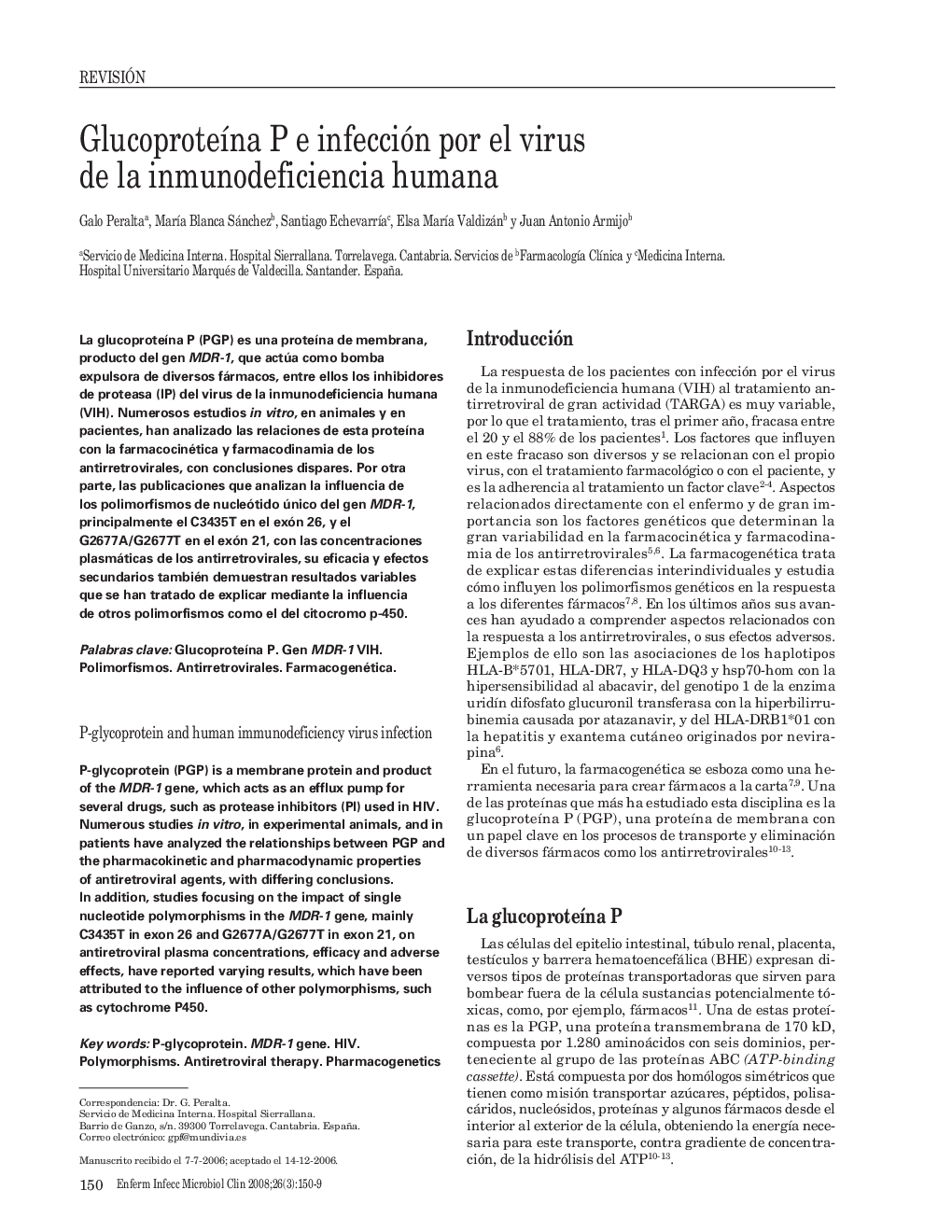 GlucoproteÃ­na P e infección por el virus de la inmunodeficiencia humana
