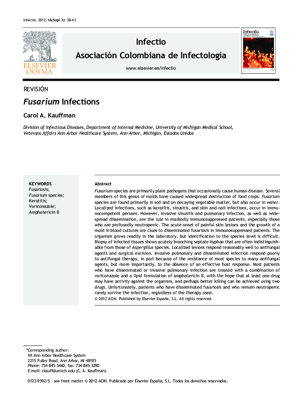 Infecciones por Fusarium