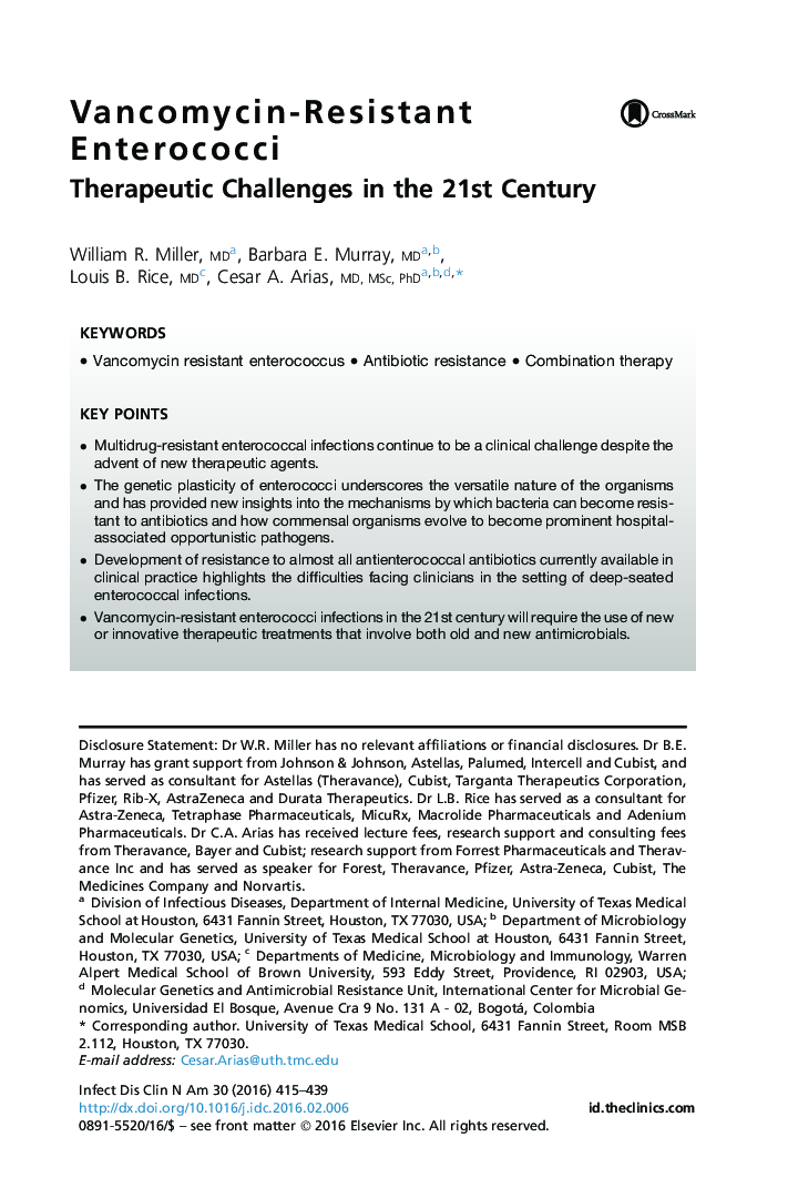 Vancomycin-Resistant Enterococci