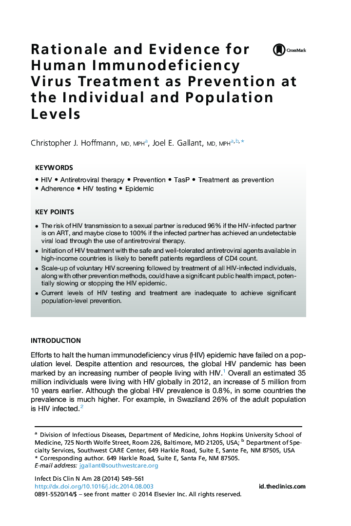 Rationale and Evidence for Human Immunodeficiency Virus Treatment as Prevention at the Individual and Population Levels