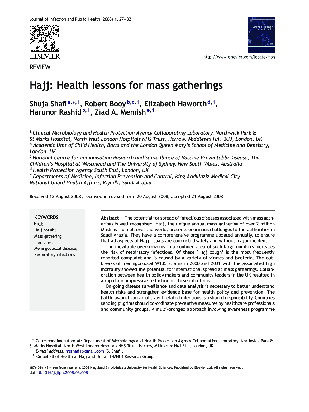 Hajj: Health lessons for mass gatherings