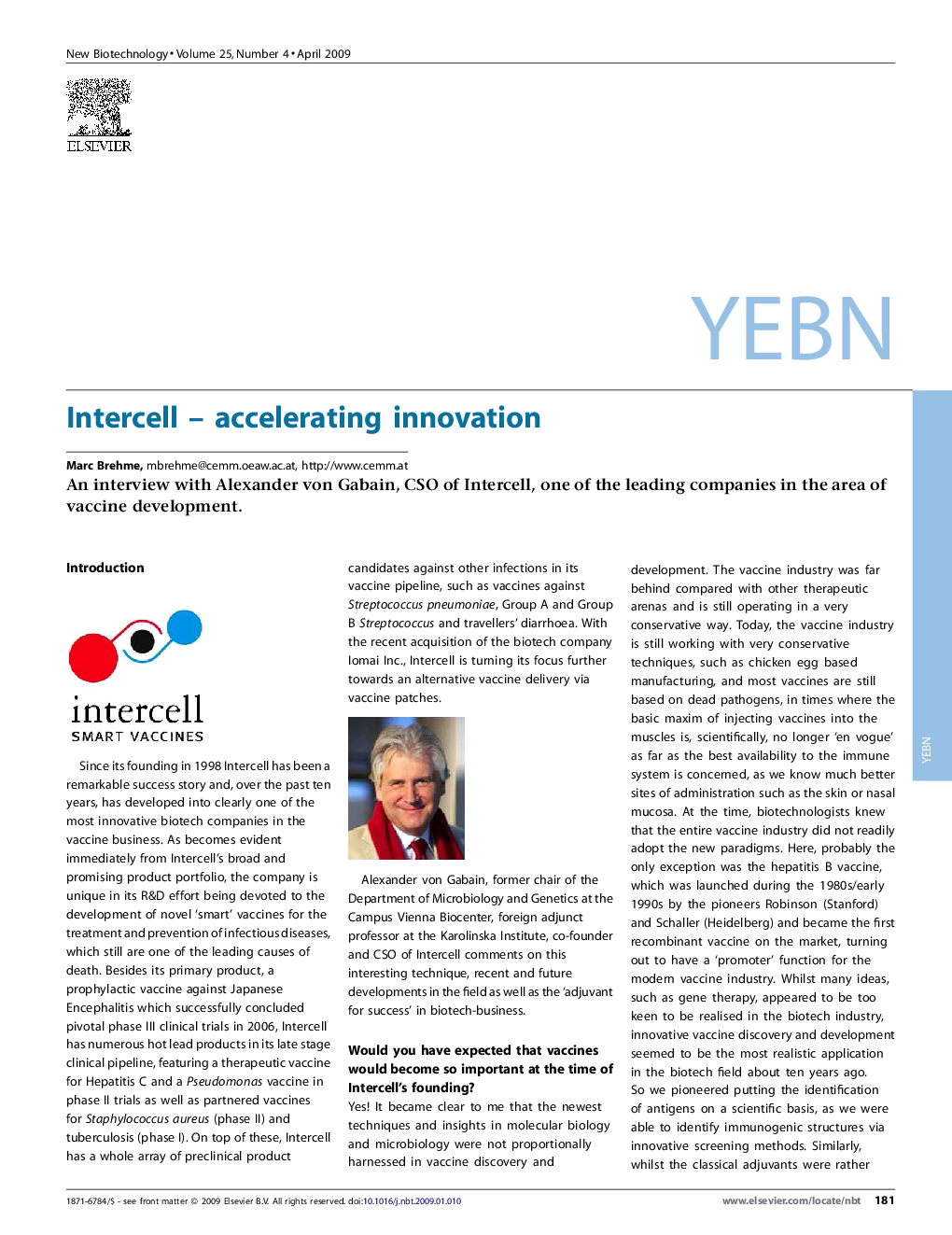Intercell – accelerating innovation