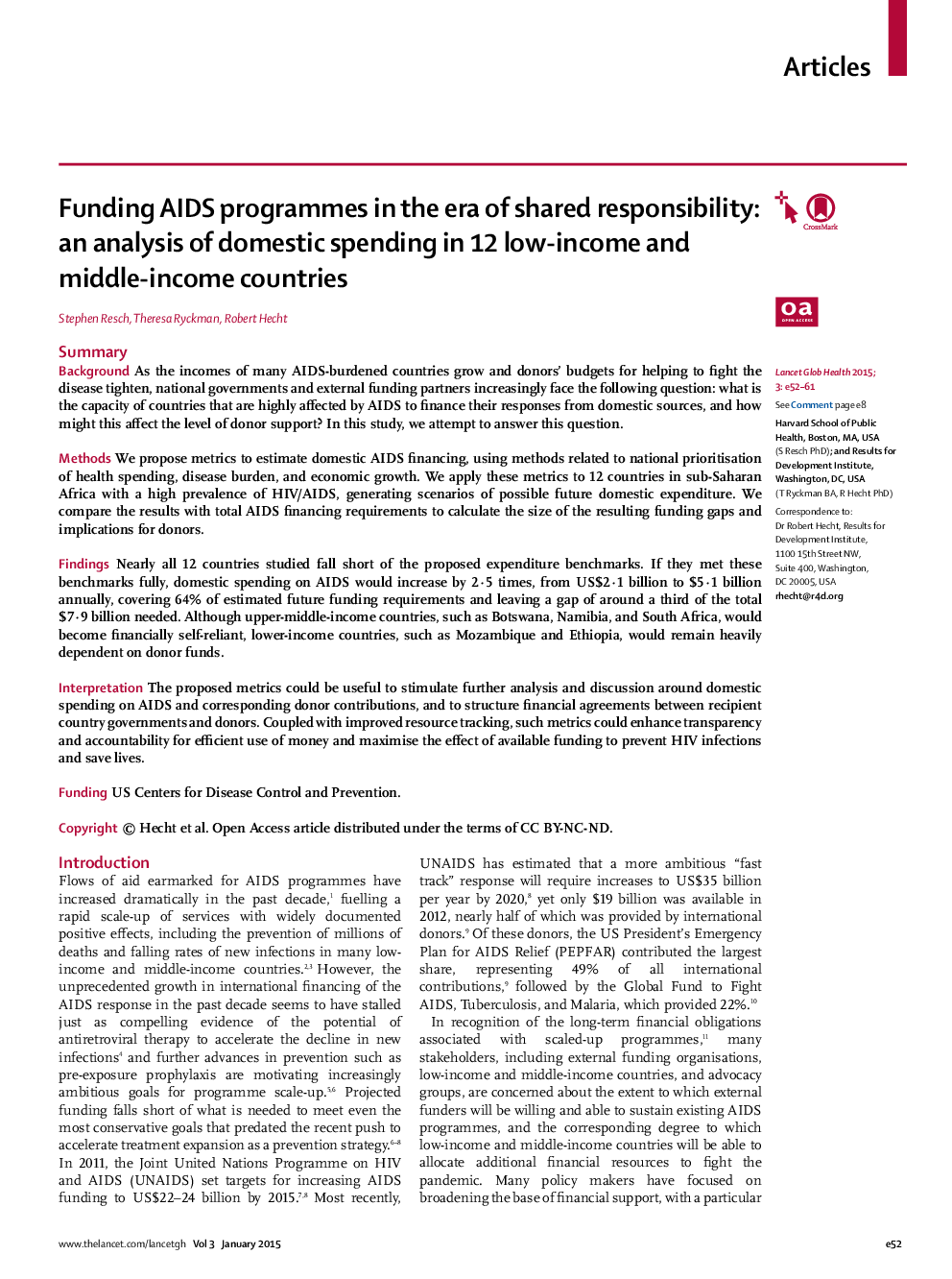 Funding AIDS programmes in the era of shared responsibility: an analysis of domestic spending in 12 low-income and middle-income countries