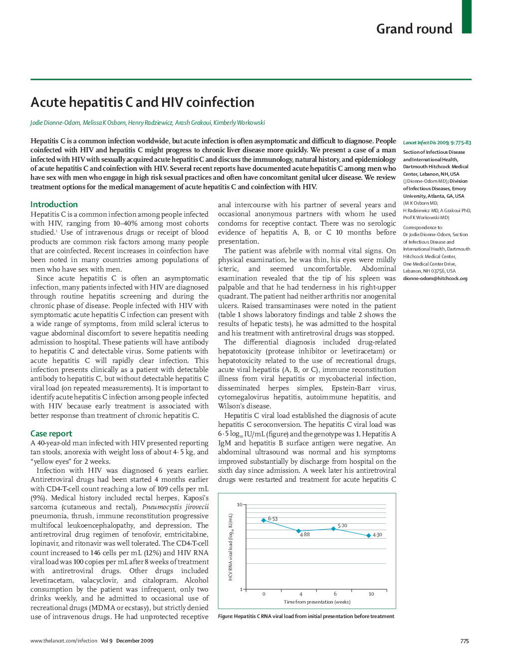 Acute hepatitis C and HIV coinfection