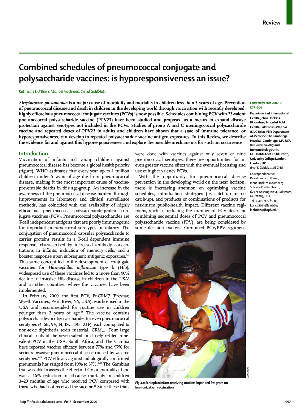 عکس صفحه اول مقاله: Combined schedules of pneumococcal conjugate and polysaccharide vaccines: is hyporesponsiveness an issue? Combined schedules of pneumococcal conjugate and polysaccharide vaccines: is hyporesponsiveness an issue?