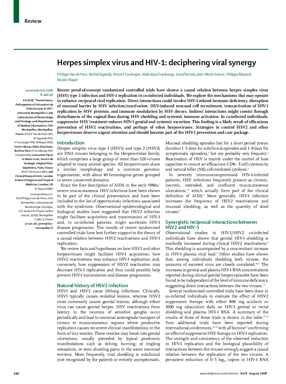 Herpes simplex virus and HIV-1: deciphering viral synergy