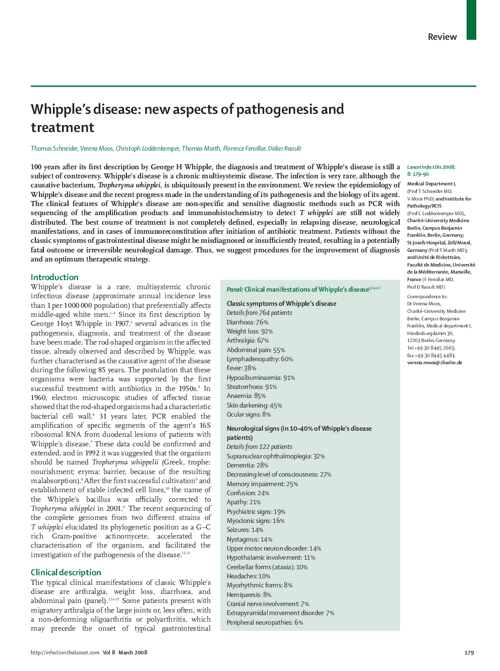Whipple's disease: new aspects of pathogenesis and treatment