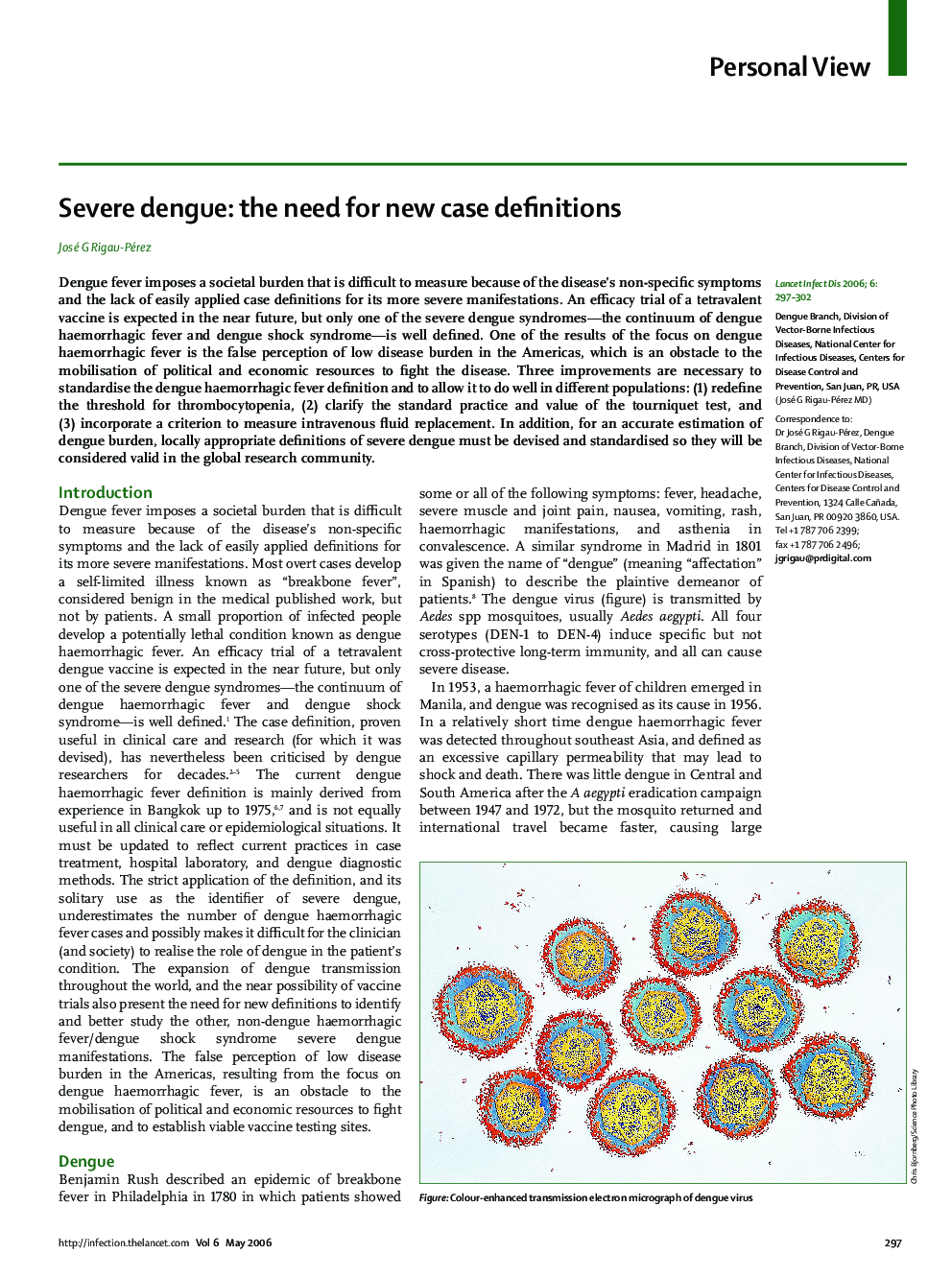 Severe dengue: the need for new case definitions
