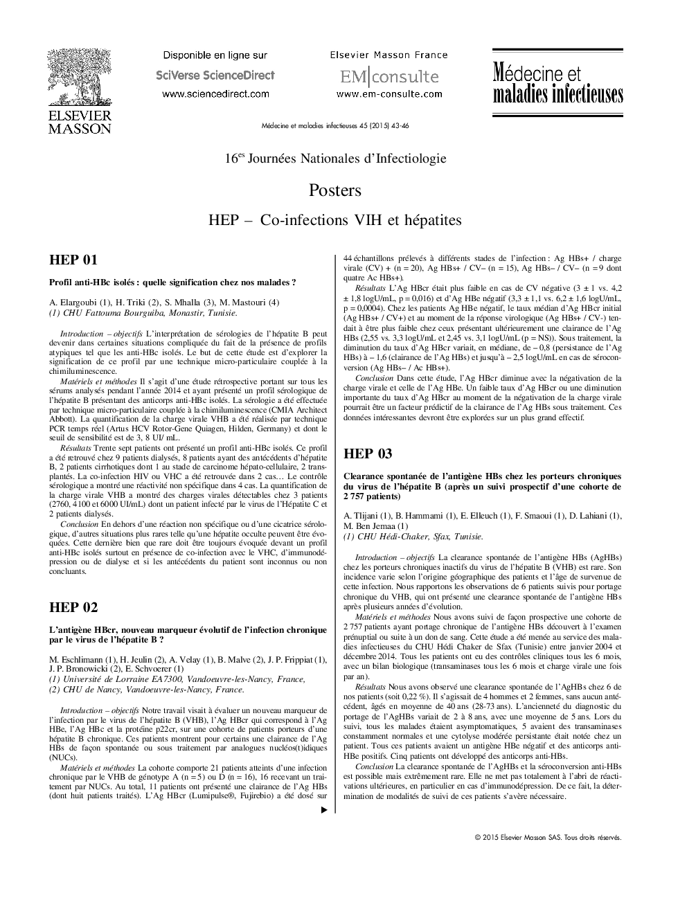 HEP - Co-infections VIH et hépatites