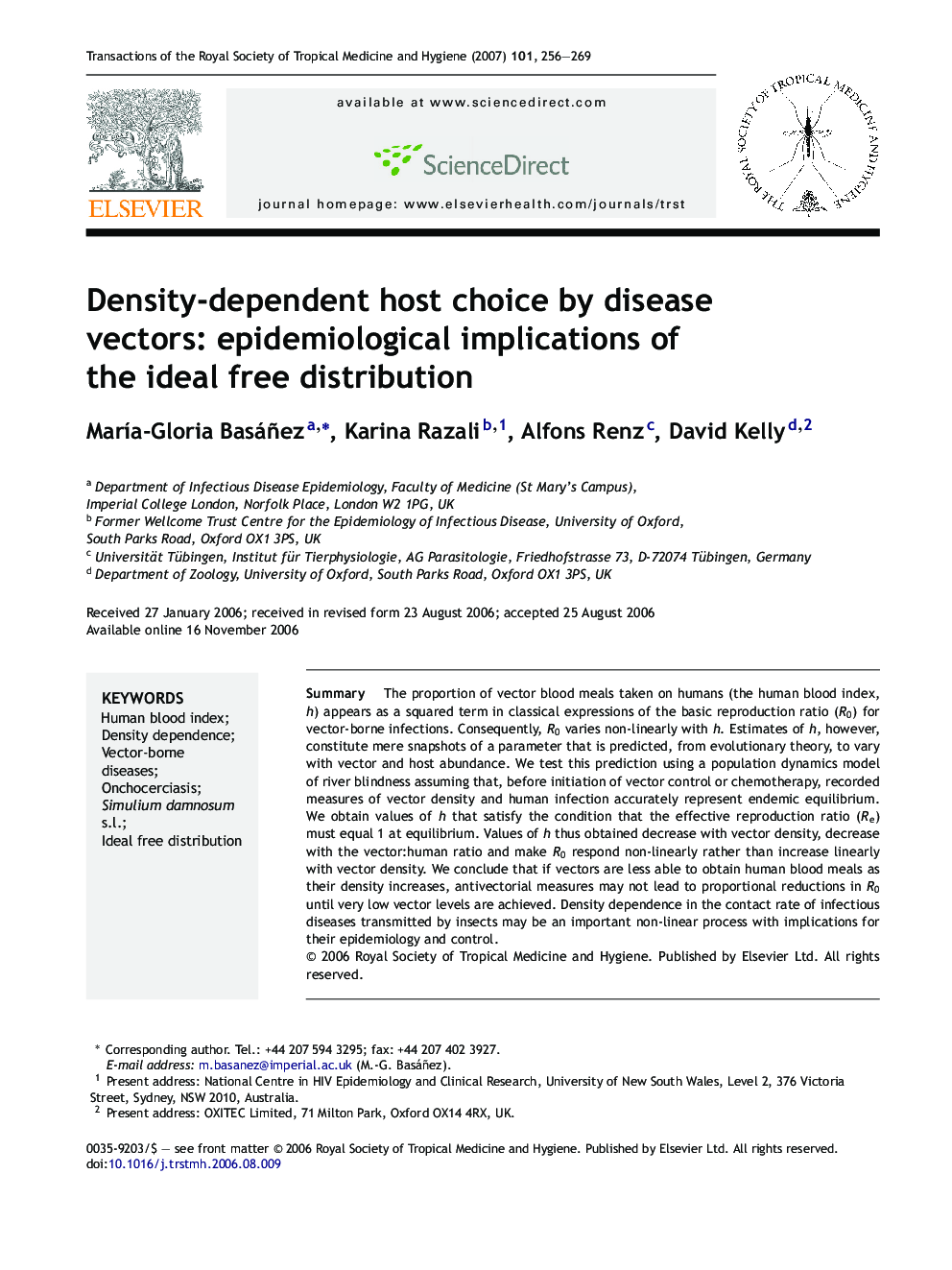 Density-dependent host choice by disease vectors: epidemiological implications of the ideal free distribution