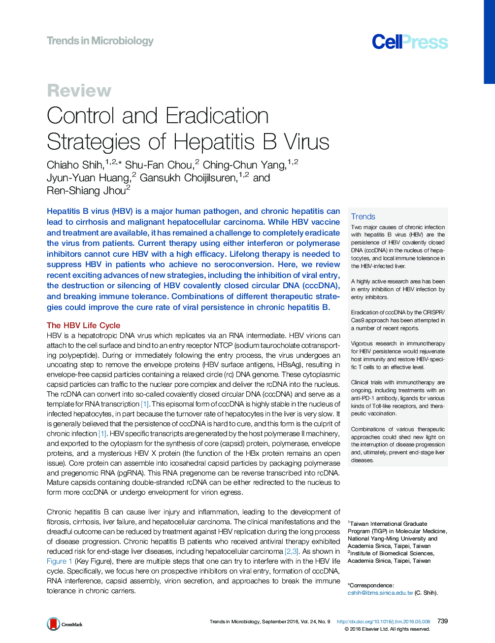 Control and Eradication Strategies of Hepatitis B Virus